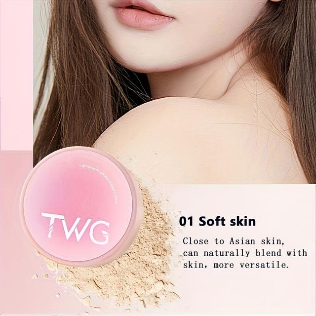 TEMU Oil-control Setting Powder - Lightweight, Natural Look, Medium Coverage, Sweatproof Loose Powder For Types, With Dispenser, Medium Coverage Powder|modern Makeup|lightweight Powder
