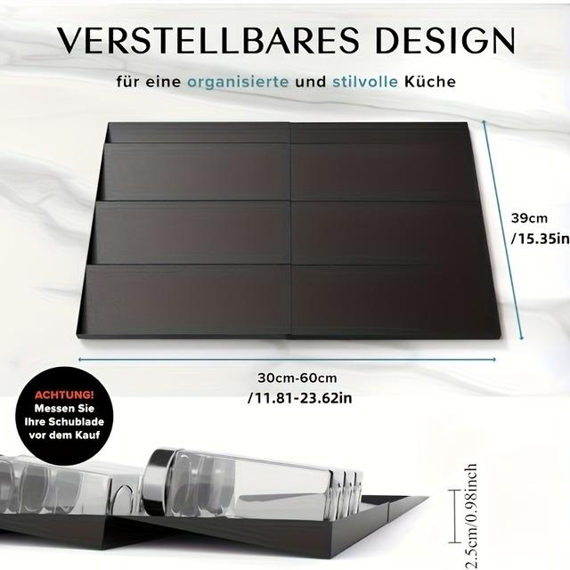 TEMU 1 Pièce Organisateur d'Épices pour Tiroir, Étagère de Rangement à Niveaux pour Cuisine, Organisateur d'Épices pour Tiroir de Cuisine, Pots