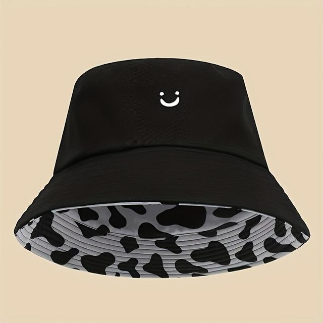 TEMU A Stylish Reversible Bucket Hat For Both Men And Women, Perfect For Outdoor Vacations And Travel.