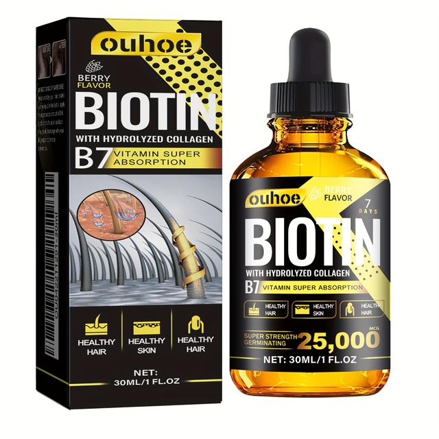 TEMU 30ml Biotin Oil - Vitamin For Shine - For Men And Women