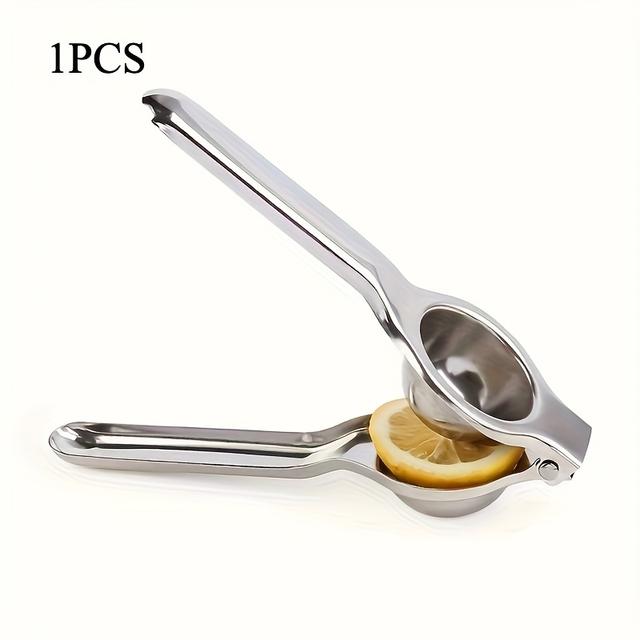 TEMU New Stainless Steel Manual Lemon Squeezer, Commercial Fruit Orange Juicer, Hand-press Citrus Press For Juicing