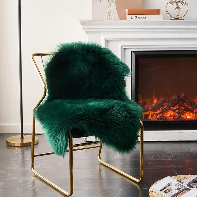TEMU Fluffy Area Rug Made Of Fur, Suitable For Chair Covers, Seat Cushions, Bedroom Floors, And Living Room Sofas.