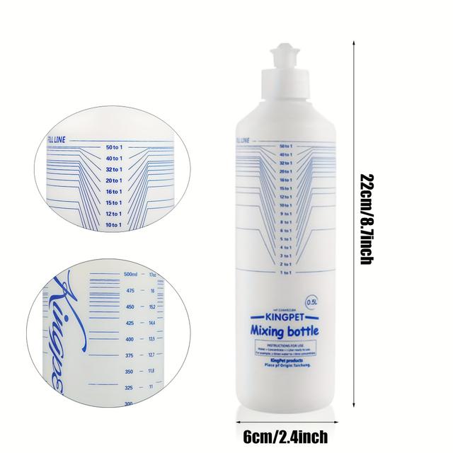 TEMU Пляшка для змішування шампуню для унцій 50:1 – Рішення для грумінгу собак і котів, Зручний дозатор рідкої рідини для купання для професійного та домашнього використання