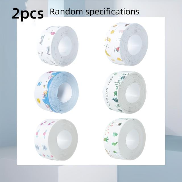 TEMU 2 Rolls Waterproof Toilet Caulk Strip, Self-adhesive Bathroom Sealing Tape For Aesthetic Decor – Perfect Gift Idea For Valentine's Day, Halloween, Thanksgiving, Christmas Eve & New Year