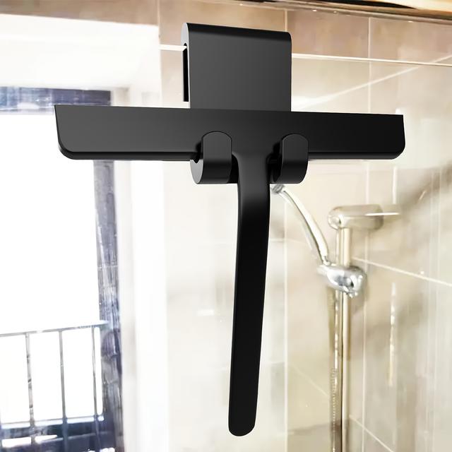 TEMU 1개 실리콘 스퀴지 홀더 포함 - 미끄럼 방지 욕실 정리용, 공간 절약형 창문 청소기, 샤워실 문 및 주방 바닥용 - 쉽게 세척 가능, 긁힘 방지 - 가정 및 상업용으로 적합