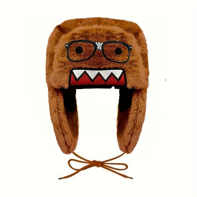 TEMU Toma-kun Embroidered Print Pilot Cap With Glasses, Gathering Casual Hat