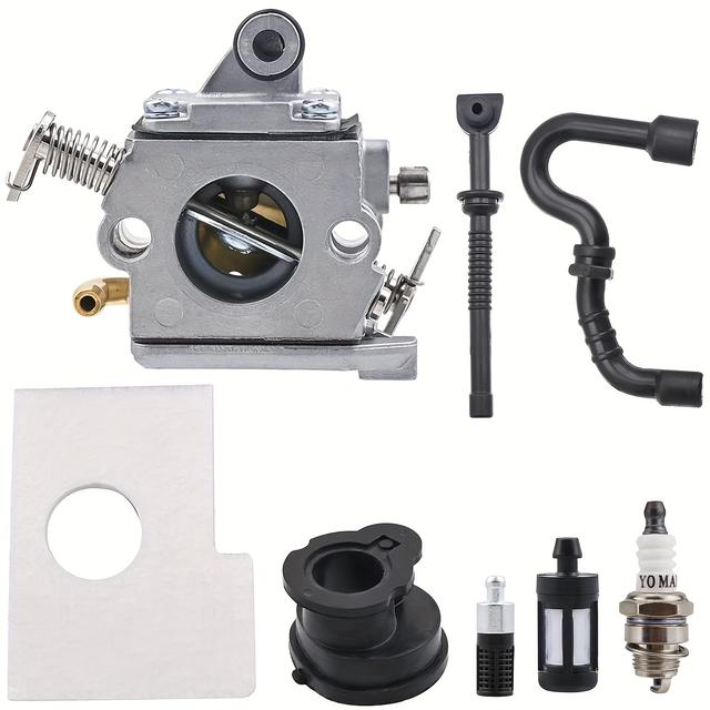 TEMU The Ms170 Carburetor Is Compatible With Stihl Ms180c, Ms170c, 017, 018, And Ms180 Chainsaws, Model Numbers 1130 120 0603 C1q-s57, C1q-s57a, And C1q-s57b, And With An Air Filter Adjustment Kit