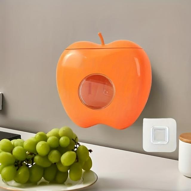 TEMU حامل أكياس بلاستيكية على شكل للتثبيت على الجدار - منظم توفير المساحة للمطبخ والحمام لأغطية الطعام القابلة للتصرف وأكياس الحفاظ على الطعام