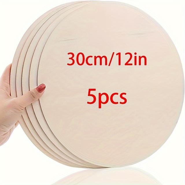 TEMU 5 قطع، 12 بوصة خشبية مستديرة الحرف، خشبية فارغة، فراغات خشبية ذاتية الصنع، لافتات أبواب، لوحات، حرف عيد الفصح وعيد الأم، ديكورات منزلية، هالوين