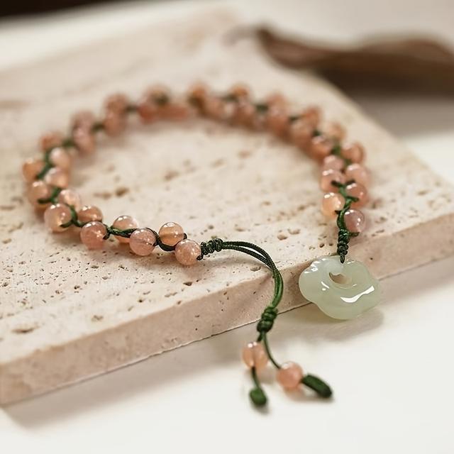 TEMU Peace Lock Bead Bracelet