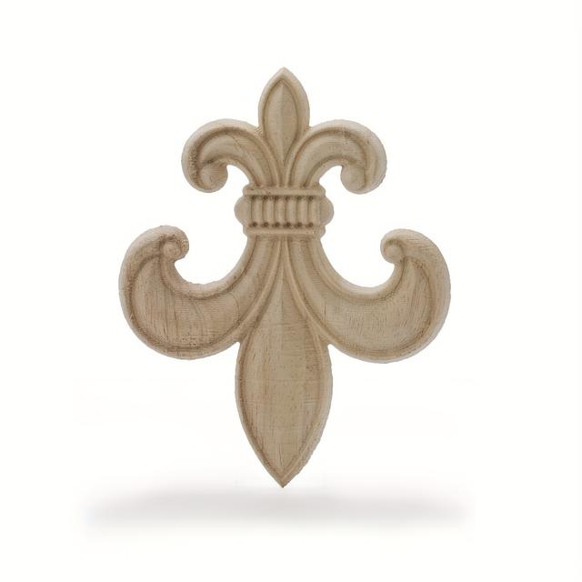 TEMU 2 stuks Houten Meubeldecoratie, 3D Reliëf Snijwerk in Massief Hout Geschikt voor Achterwand van of Meubels - Verschillende Scènes, Onbeschilderd Houtmateriaal