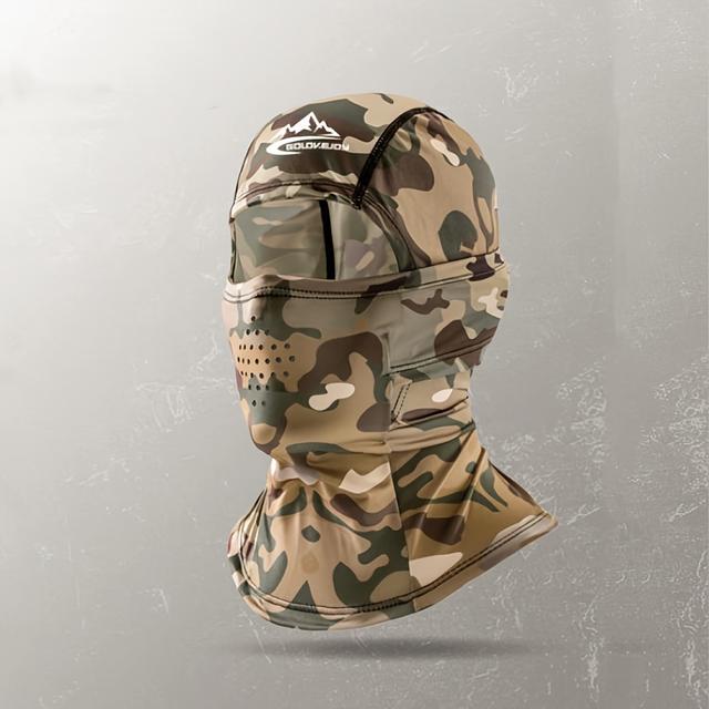 TEMU Una balaclava de camuflaje adecuada para actividades al aire libre como ciclismo, pesca, y senderismo y el verano, que proporciona protección solar total para la cara