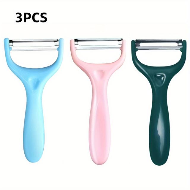 TEMU 3pcs Set For Chopping Cabbage, Potatoes, And Carrots, Including A Peeler And A Slicer For Fruits And Vegetables, Kitchen Gadgets