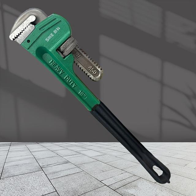 TEMU Heavy-duty Pipe Wrench - Quick Plumbing & Auto Repair Tool For Water, Gas Lines & Drains