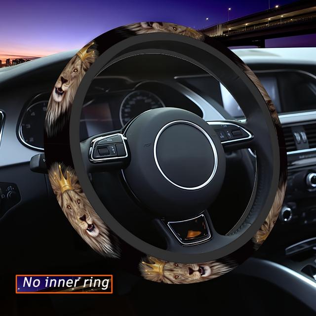 TEMU 1pc Printed Steering Wheel Cover