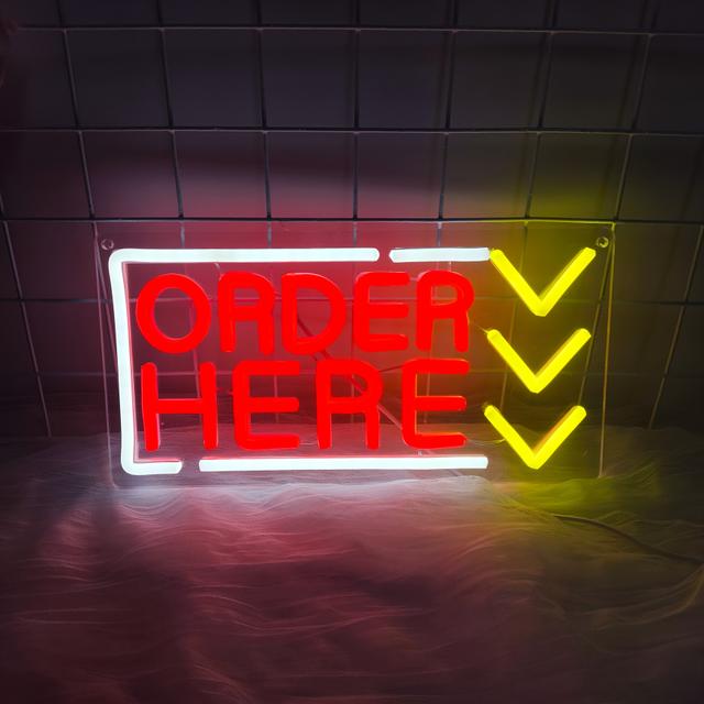 TEMU Liuyang Neon Sign | Usb Powered Dimmable Led Light For Fast , Coffee Shop, Food Truck, Ice Cream , Bakery Counter, Convenience Store, Market Stall, Takeout Counter, , Cafe, Business Wall Decor