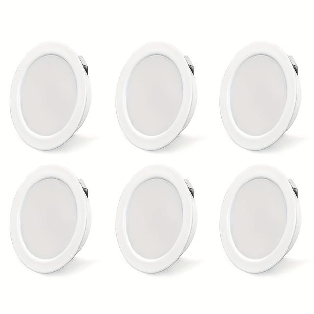 TEMU Kyotech 6x Recessed Spotlights Led 4w 220v Led Spot Neutral White 4000k Ceiling Spot 55-58mm Hole Size Furniture Recessed Light Replacement For Halogen Recessed Spotlights For Cupboard Bedroom