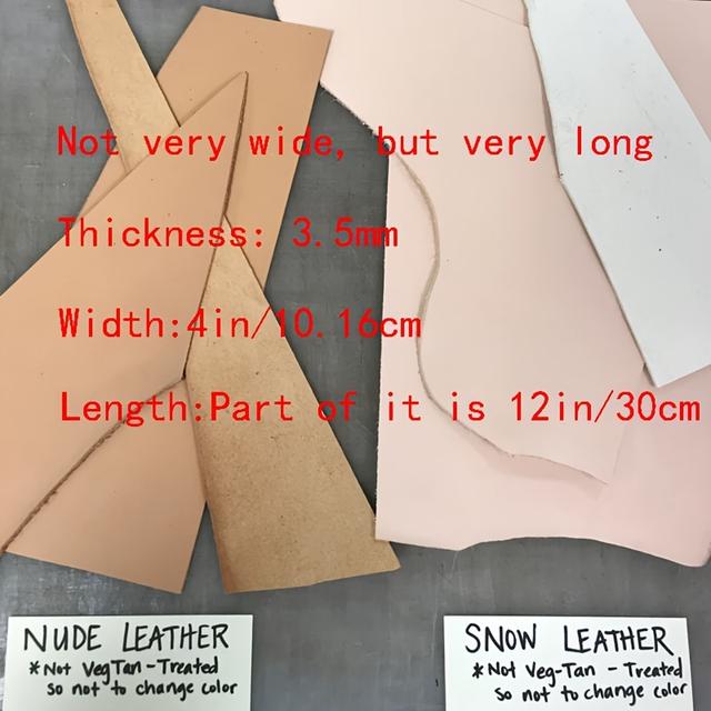 TEMU Premium Rindsleder Echthaft, 1lb, 3mm Dicke - Ideal für DIY-Bastelarbeiten, Geldbörsen, Kartenhalter, Scheiden, Schnitzen & Prägen