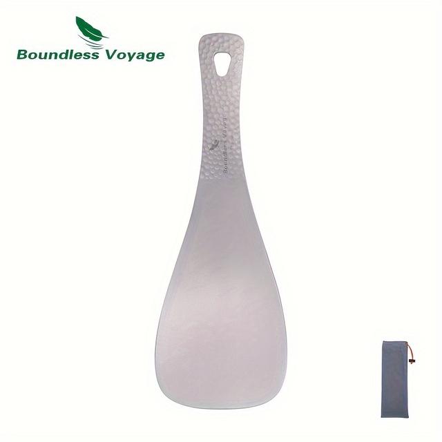 TEMU 1pc Voyage Pure Titanium Outdoor Spatula, Lightweight And Portable For Camping Cooking And Serving