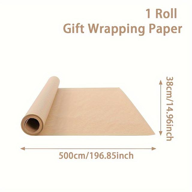 TEMU 1 Roll, Brown Cowhide Packaging Paper Tube, Rustic Wedding Birthday Party Supply For Placemat Tablerunner, 5/10m Flower Bouquet Packaging Gifts Wrap Paper, Gift Wrapping Decoration