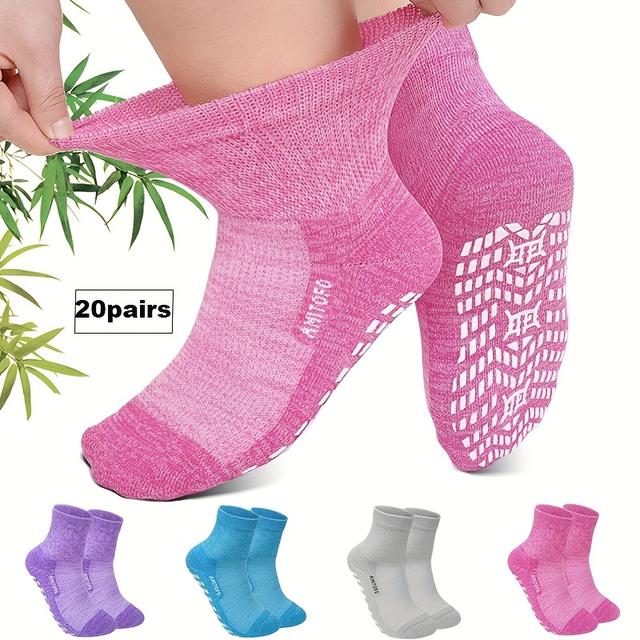 TEMU 20 Pairs Multi Piece Combination Set Unisex Comfortable Non Slip Ankle Socks Loose Top Socks Multi Pair Combination Set
