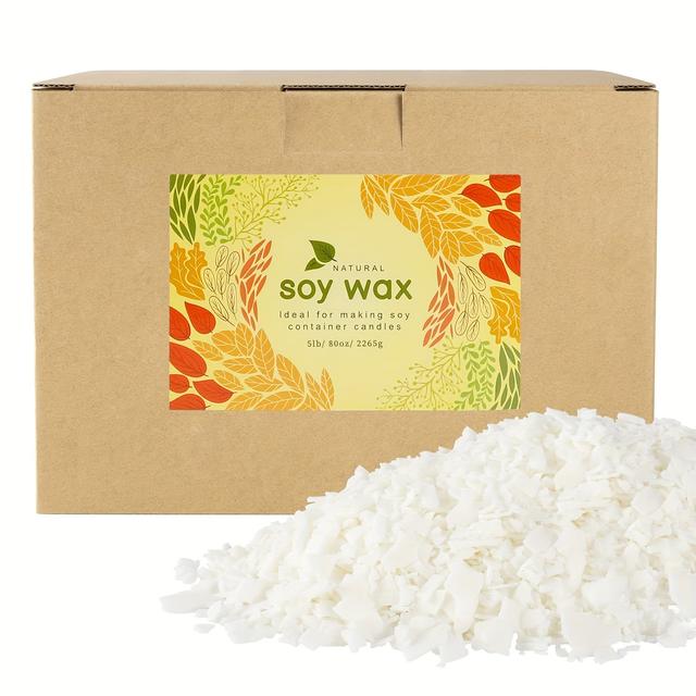 TEMU 5lb Of Soy Wax For Projects, Of Crafting, Materials For Soy Wax Candles, , Perfect For Beginners, Gentle And Non-irritating Scent, Heated In The Microwave, For