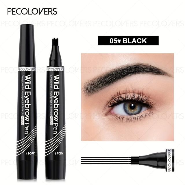 TEMU Waterproof Hairline Filler Pen - Instant Root Cover & Edge Control, Natural Look Concealer For Tones