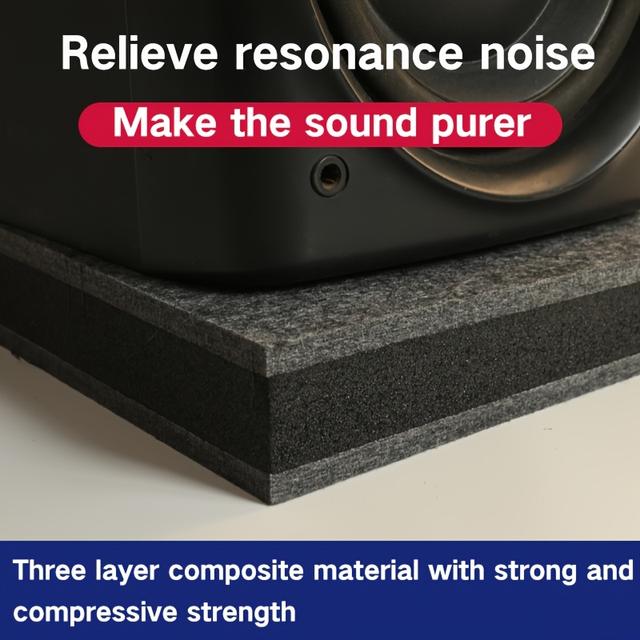 TEMU Subwoofer Anti-vibration Pad, Speaker Pad, Machine Anti-vibration Board, Anti-vibration Pad For Desktops, Speaker Base Anti-vibration Pad, Soundproof Pad, Pad For Isolating Vibration And Noise