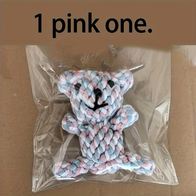 TEMU Sturdy Plush Bear Dog Toy - Chewable Toy For Small Dogs And All Breeds, Perfect For Dental Health, Interactive Pet Toy