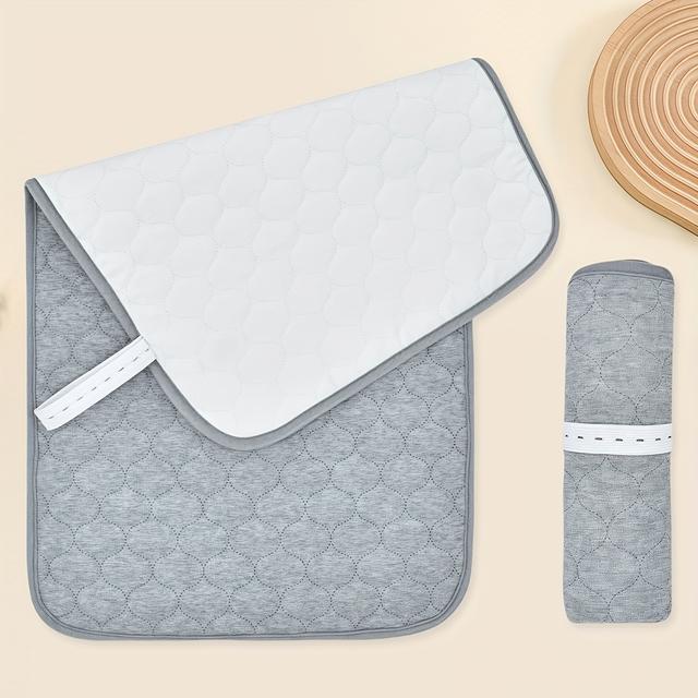 TEMU A Thick, Washable Changing Pad For Reusable Diapers, Measuring 26.5 Inches By 14.3 Inches, Featuring A Storage Drawstring Design For Easy Portability While Traveling