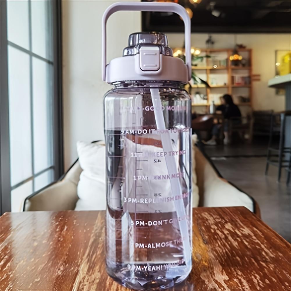 TEMU 2000ml Large Capacity Water Bottle Sports Scale Straw Plastic Cup High Temperature Resistant Water Bottle Fitness Sports Hydration Cup Large Gym Sports Water Bottle