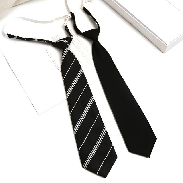 TEMU Zestaw 2 Krawatów Damskich - Modne, Poliestrowe, Pranie Ręczne/Czyszczenie Chemiczne, Idealne na Co Dzień i Imprezy