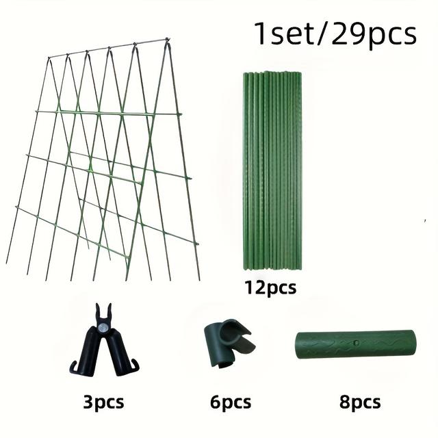 TEMU 1 Zestaw/29 szt., Podpórka do roślin pnących odpowiednia do pomidorów, kwiatów, winorośli, ziemniaków, ogórków itp., Idealna do ogrodów, sadów, dziedzińców, szklarni i doskonała na prezent