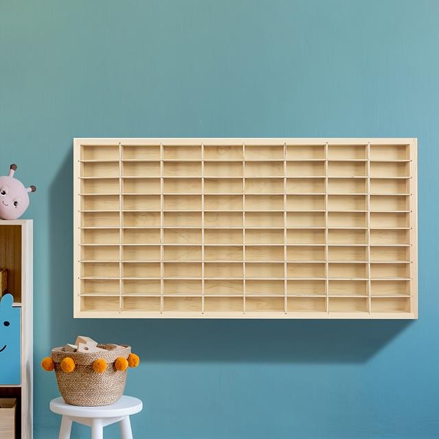 TEMU A Storage Cabinet For Model Toys, Made Of Solid Wood, Designed To Hold Figurines. Ideal For Organizing And Decorating Spaces Like Bedrooms And Offices