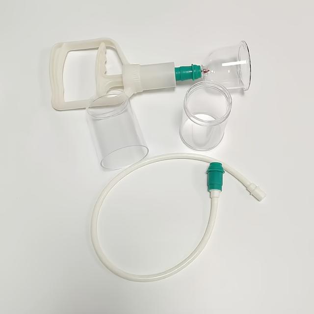 TEMU Transparent Vacuum Cupping Set, Manual Body Massager For Men, Multi-section Detachable Back Massager, Cupping Massager For Back And Hands, Essential For Home Use