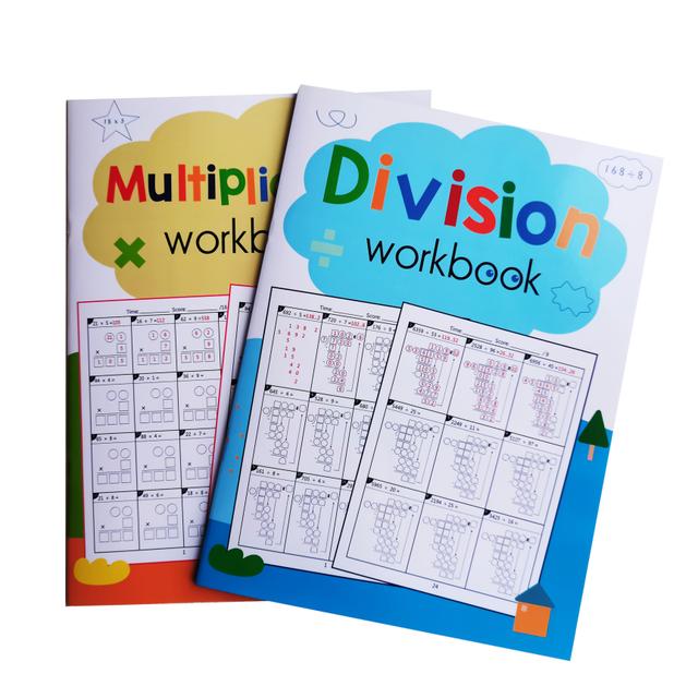 TEMU 2 Books Multiplication And Division Workbook Math Exercise Workbook For Youth In Grades 3, Daily Practice Workbook Multiplication And Division Problem Workbook, Educational Math Activity Book