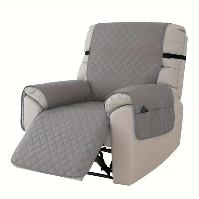TEMU 1pc Flocked Spring Spun 5*5 Grid Massage Chair Cushion, And Clean, With Side