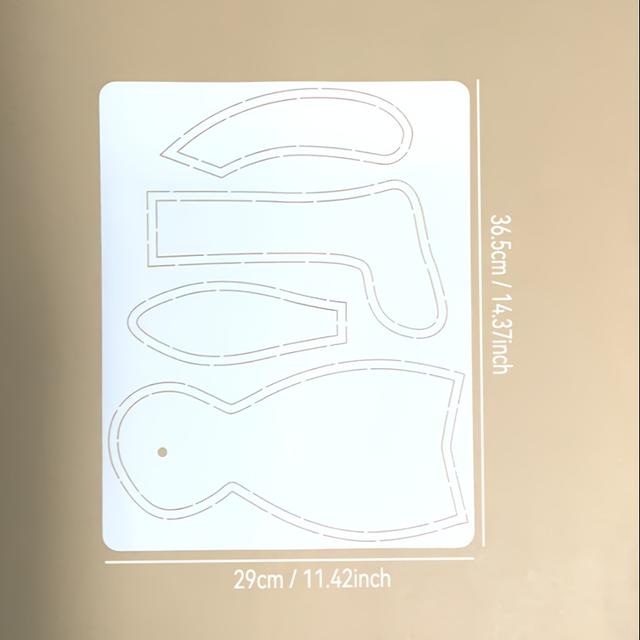 TEMU Påskhare med hängande öron sömnadsmönster, mönsteröverföring, broderimärke för DIY-quiltingentusiaster - för mönsterteckning och hantverk för hemma- och vänners quiltinghobbyister