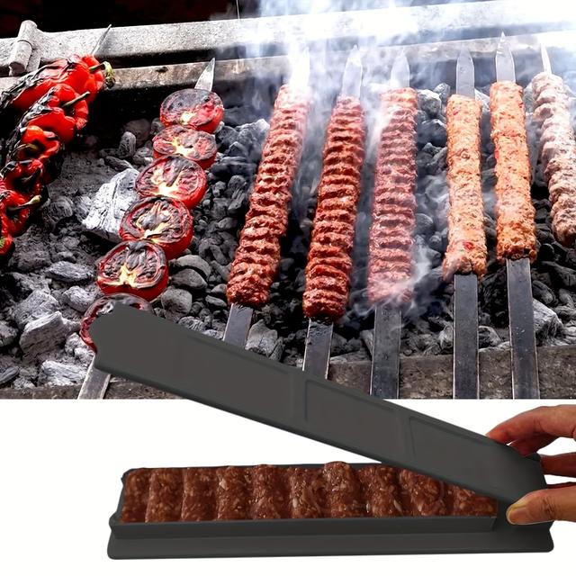 TEMU Kebab Maker And Skewers Kebab Maker Press, Manual Mould Kebab Maker Machine, Barbecue Skewer Mold, Outdoor Bbq Tools For Traditional Turkish Kebabs
