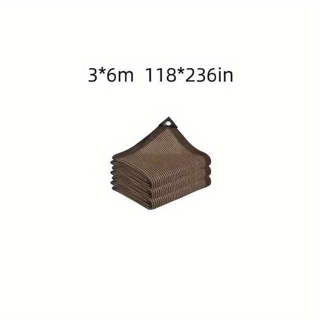 TEMU Vela de Marrón con Bordes y Perforaciones - Malla Resistente a Altas Temperaturas para Patios Exteriores en Verano - Red Aislante Térmica