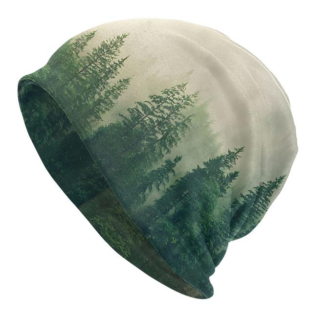 TEMU Fashionable Beanie With Real Tree Leaf Design, Perfect For Men. This Warm Pullover Is A Thin, Unisex Slouchy Hip-hop Style