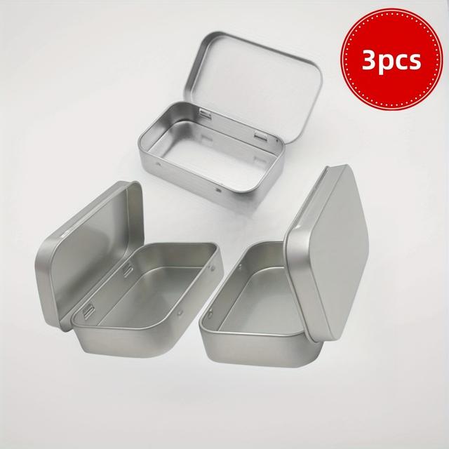 TEMU 3/6/12 шт. Металеві бляшані контейнери з кришкою для дому – компактні міні-контейнери для зберігання