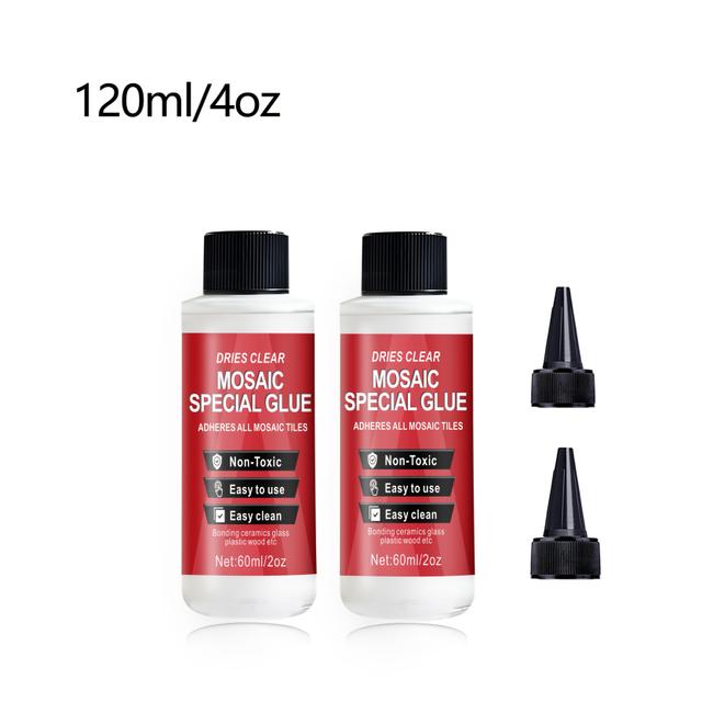 TEMU 120ml/60ml Mosaic Special Glue - Non-toxic And Waterproof, Suitable For All Types Of Mosaic Tiles: Ceramic, Glass, Plastic, Wood, And Various Surfaces, Including Glass, Wood, Etc