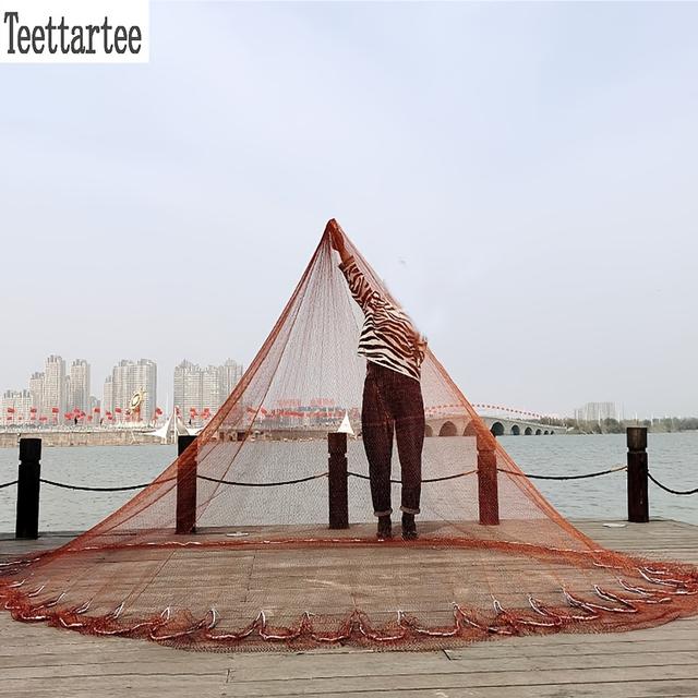 TEMU Rete da Pesca Vintage Lanciata a , Rete da Lancio Tradizionale , Rete a Rotazione Stile Americano, Rete in Pneumatico a con Maglia da 1 Pollice