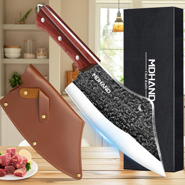TEMU 1pc 12.6 Inch Kitchen Knife, Chef's Knife, Made Of Stainless Steel, Sturdy And Durable, Comfortable Handle, Blade, Can Easily Cut A Of Ingredients, Gift Box Packaging, Can For
