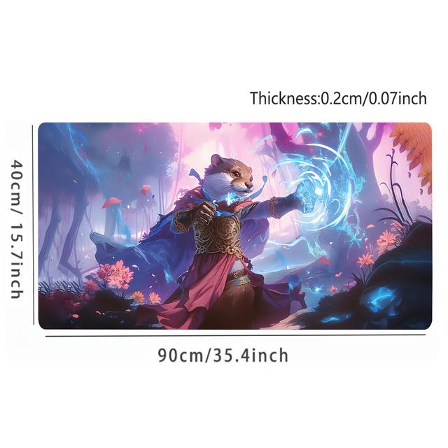 TEMU Otter Playmat For Tcg Desk Mat Mouse Pad Large Mousepad Extended Laptop Keyboard Mat Gaming Desk Pad Mouse Mat Office Accessories Desk Decor With Stitched Edges Pad