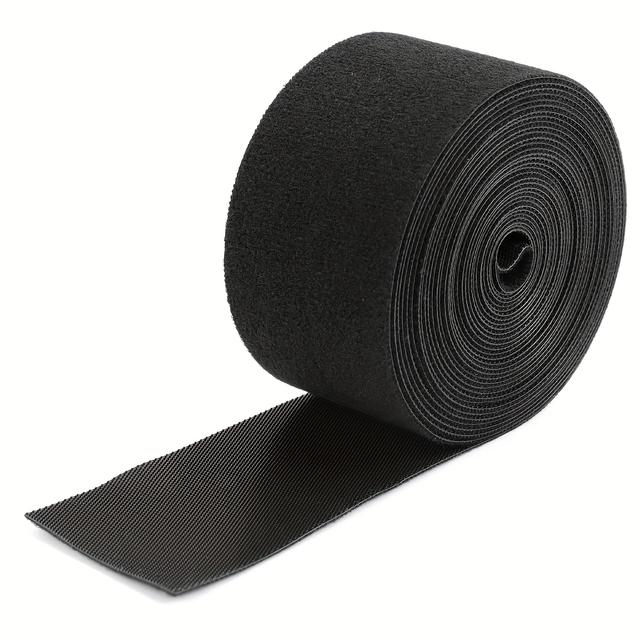TEMU 50mm Wide, 314.96 Inches Long, Reusable Fastening Tape, Cable Ties, Double-sided Hook And Loop Tape, Cable Ties, Wire Organizer. Suitable For Pc, Tv, Systems, Hdtv/usb Cables. Black