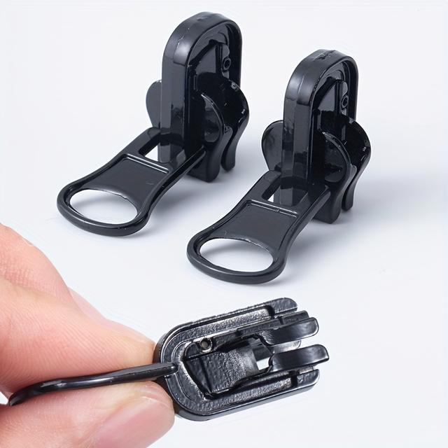 TEMU 5pcs Double-sided Zipper Pulls, Reversible For Inside/outside Use, Rotatable Down Jacket Zipper Heads, Sizes 3#, 5#, 8#