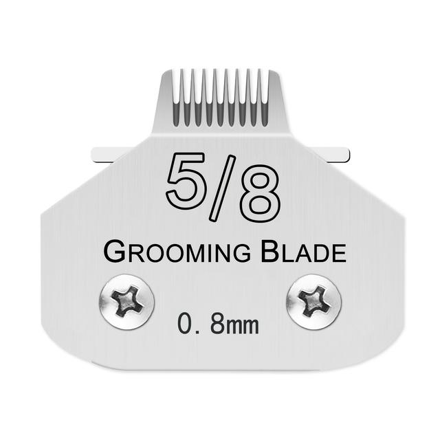 TEMU Rostfritt stål hundtrimningsklinga - 5/8" tå, kompatibel med , A5, Wahl KM10 klippare, , avtagbar, vass och säker, låg ljudnivå, rostbeständig, 1/32" klipplängd