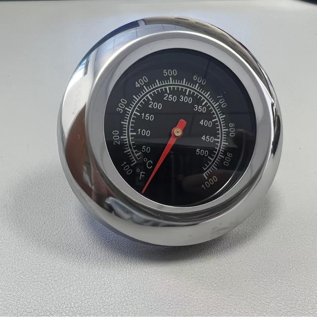 TEMU Termómetro para Barbacoa de Acero Inoxidable - Medidor de Temperatura de 7.62Cm para Barbacoas y Ahumadores de , Sin Contacto, Pantalla Fácil de Leer, Ideal para Cocina al Aire Libre